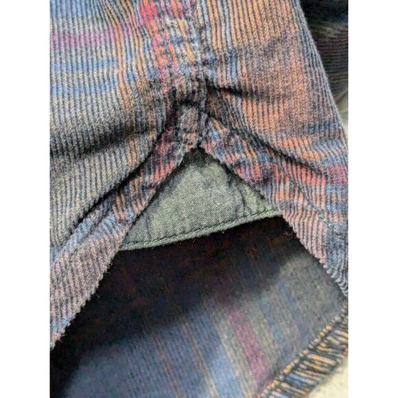 Prana Corduroy Shirt Mens Medium Dooley Long Sleeve Button Multicolor Plaid - Picture 12 of 12